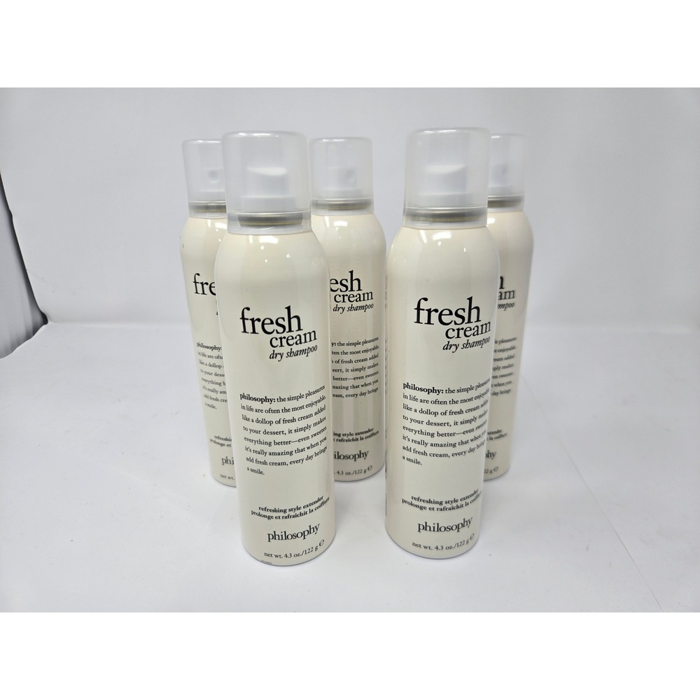 Philosophy Fresh Cream Dry Shampoo 4.3 oz Lot of 5 Refreshing Style Extender